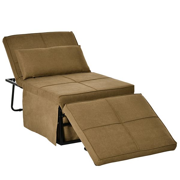 4 in 1 Multi Function Folding Single Sofa Bed with Ottoman