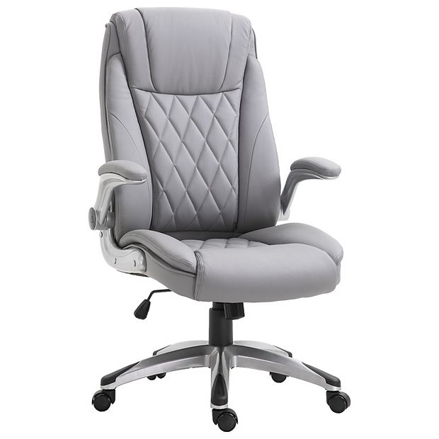 Vinsetto Ergonomic Mesh Office Chair with Lumbar Back Support Swivel Rocking Computer Chair with Adjustable Height and Armrests Grey