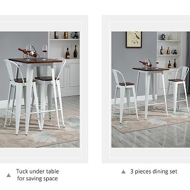 Multi-piece Dining Room Set With Solid Wood And Footpads For Indoor Or Outdoor
