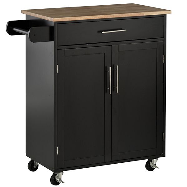 Kitchen Island Cart Rolling Trolley Cart with Drawer Storage