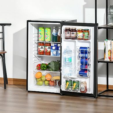 Small Portable Fridge And Freezer With Glass Shelves And Temperature Control