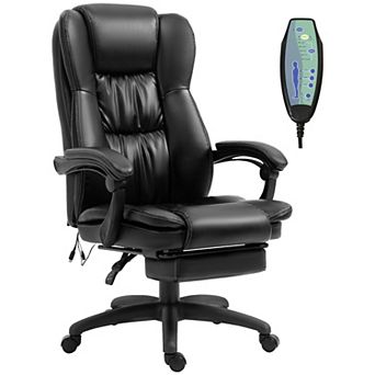 Ergonomic Massaging Vibrating Pu Leather Home Office Swivel Desk Rocking Chair