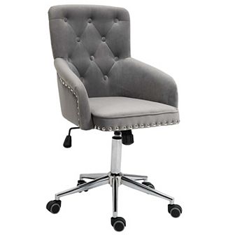 Thick Padded Computer Desk Seat With Adjustable Height And Rocking Function