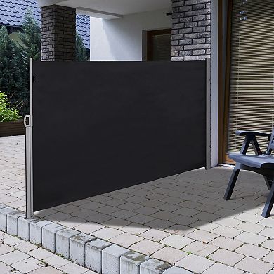 Outsunny 10ft x 7' Retractable Privacy Screen Side Awning
