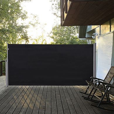 Outsunny 10ft x 7' Retractable Privacy Screen Side Awning