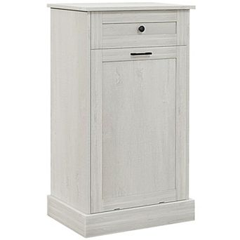 Homcom Kitchen Tilt Out Trash Bin Cabinet, Free Standing Recycling Cabinet