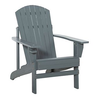 Wood Adirondack Chair, Wooden Outdoor & Patio Seating For Fire Pit, White