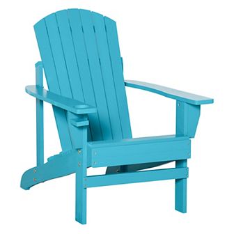 Wood Adirondack Chair, Wooden Outdoor & Patio Seating For Fire Pit, White