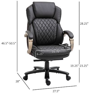 350 Max Load Ergonomic Pc Desk Seat With Extra Wide Base And Adjustable Height