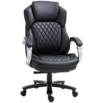 350 Max Load Ergonomic Pc Desk Seat With Extra Wide Base And Adjustable Height