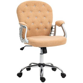 Vinsetto Button Tufted Home Office Chair With Adjustable Height Armrests