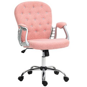 Vinsetto Button Tufted Home Office Chair With Adjustable Height Armrests