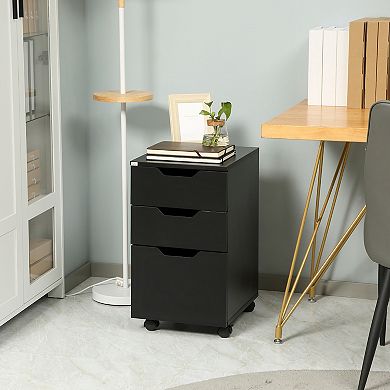 3 Drawer Storage Cabinet Mobile File Cabinet Printer Stand