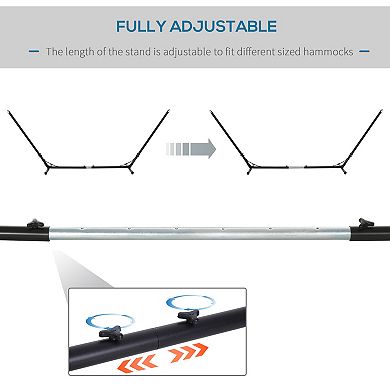 Outsunny 10-13ft Universal Adjustable Hammock Stand for Garden Picnic Camp