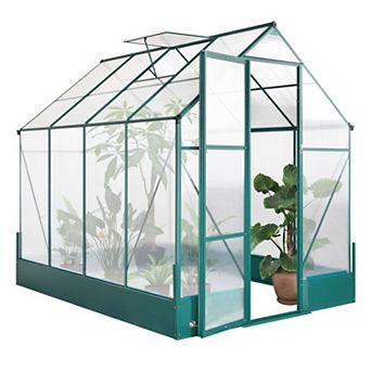 6' X 6' X 7' Walk-in Plant Greenhouse Polycarbonate House With Window/doors