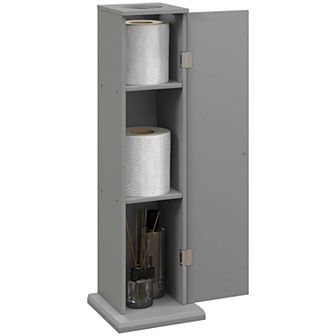 Small Bathroom Corner Cabinet Floor Doors Shelves Thin Toilet Vanity