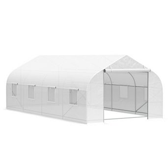 Outsunny 19.5ftx10'x7' Outdoor house,Tunnel Walk-in House