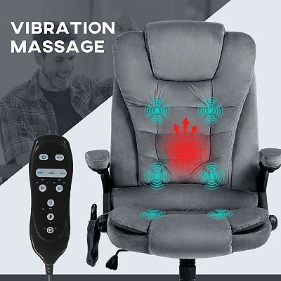 Vinsetto 6 Point Vibrating Massage Office Chair with Lumbar Heat