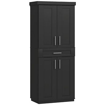 HOMCOM Kitchen Pantry with Doors and Drawer