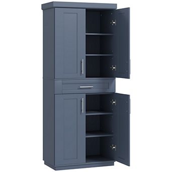 HOMCOM Kitchen Pantry with Doors and Drawer
