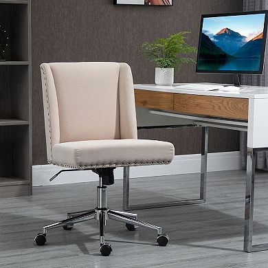 Vinsetto Ergonomic Mid Back Computer Office Chair Task Desk 360 degree Swivel Rocking Chair w/ Adjustable Height Grey