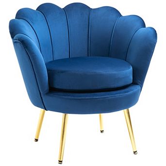 Luxury Dining Room Armchair W/thick Padded Cushion, High Armrests, And Gold Legs
