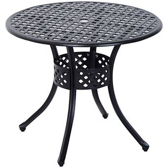 Square/round Cast Aluminum Outdoor Dining Table Garden Patio Furniture Black