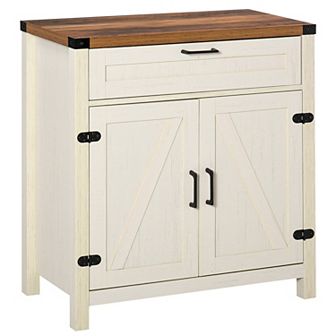 Homcom Sideboard Buffet Cabinet, Modern Farmhouse Kitchen Cabinet