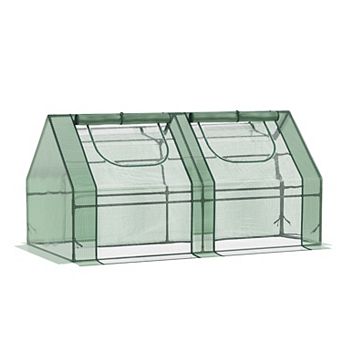 Outsunny 6ft x 3' x 3' Portable house with Two PE/PVC Covers