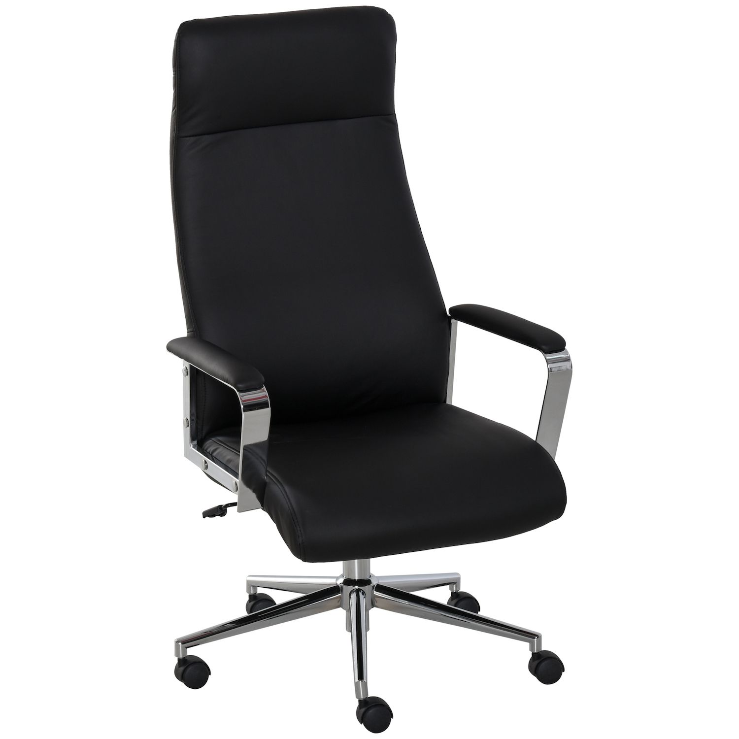 Homcom Retro Mid-back Swivel Fabric Computer Desk Chair Height