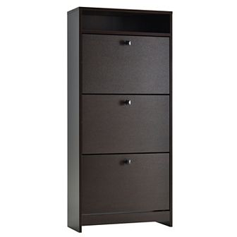 Trendy Shoe Storage Furniture With Large Fold-out Spaces And Open Top Shelf