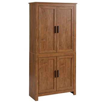 HOMCOM 64inch Kitchen Pantry Storage Cabinet with 3 Adjustable Shelves