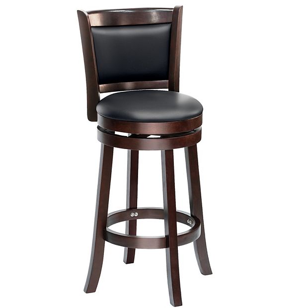 HOMCOM Classic Counter Height Bar Stool Swivel Barstool with PU