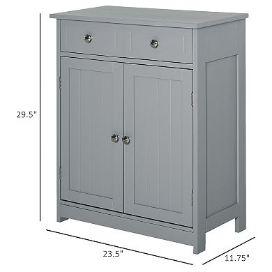 Modern Lavatory Towel And Toiletries Pantry And Mult-tier Shelving W/ Gate, Grey