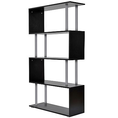 Bookshelf 5 Shelf Wood Display Unit Storage Furniture Book Shelving Tier Stand