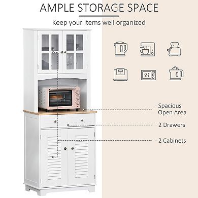 67" Sideboard Cabinet With Adjustable Shelves, Cable Management And Anti-topple