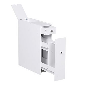 Homcom Bathroom Floor Organizer Freestanding Space-saving Narrow Storage Cabinet