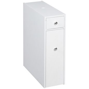 HOMCOM Wooden Narrow Modern Bathroom Furniture Cabinet