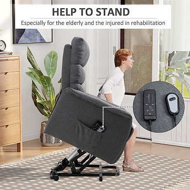 Homcom Electric Power Lift Recliner Chair For The Elderly