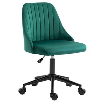 Vinsetto Velvet-Touch Mid-Back Armless Computer Office Task Chair Seat