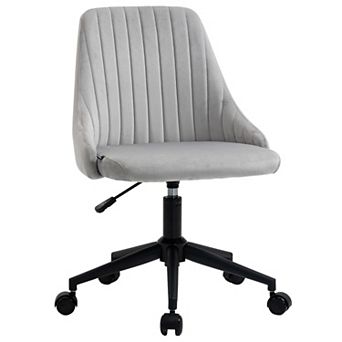 Vinsetto Velvet-Touch Mid-Back Armless Computer Office Task Chair Seat