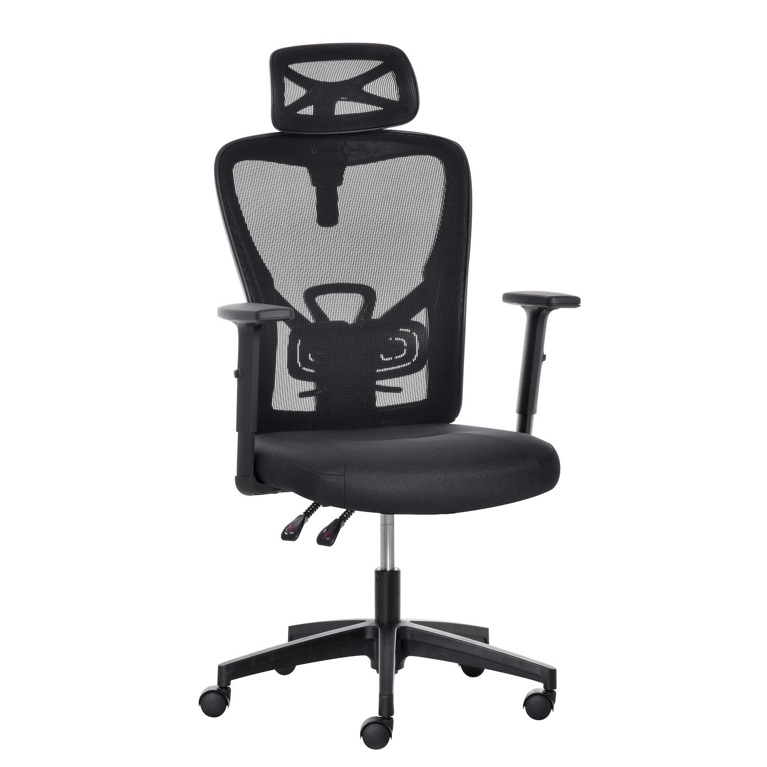 Slickblue Adjustable Executive Office Recliner Chair with High Back and Lumbar  Support-Black