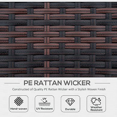 Outdoor Convertible Daybed, 4pc Furniture Set, Sofa, Coffee Table, Chairs