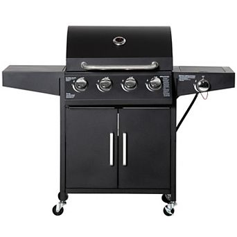 Outsunny 4 Burner Propane Gas Grill with Side Burner