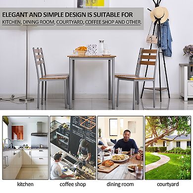 Multi-section Outside Or Inside Seating Bench With Tabletop Smooth Surface