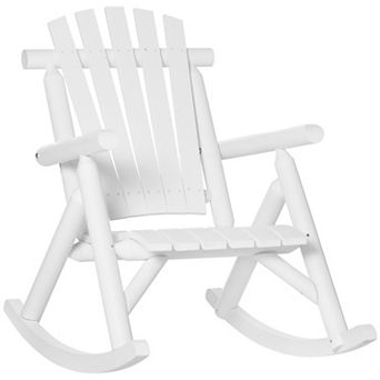 Outsunny Outdoor Adirondack Style Wooden Rocking Chair, Small