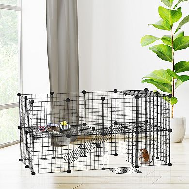 36 Panel Pet Playpen Small Animal Cage Metal Wire Indoor Outdoor Portable