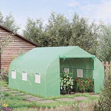12' X 10' X 7' Greenhouse Large Walk-in Hot Green House Plant Gardening Green