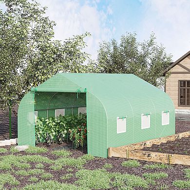 12' X 10' X 7' Greenhouse Large Walk-in Hot Green House Plant Gardening Green