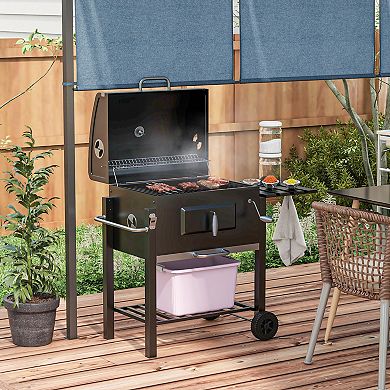 Outsunny Charcoal Bbq Grill, Outdoor Portable Cooker
